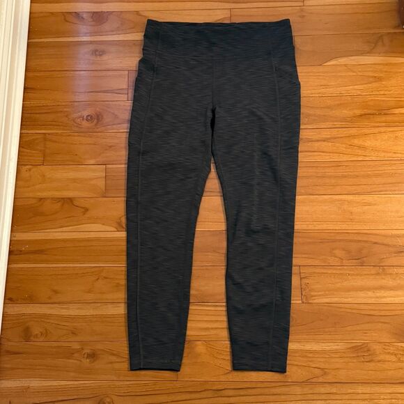 Women Lululemon Invigorate High-Rise Tight 25" Heathered Black Size 10 - Picture 2 of 8